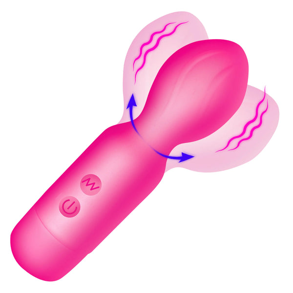 18X Vibrating Silicone Rechargeable Mini Wand - Pink