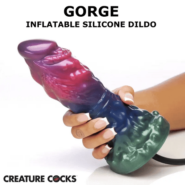 Gorge Inflatable Silicone Dildo