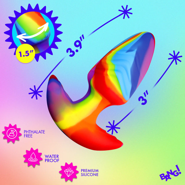 Rotating & Vibrating Remote Controlled Rechargeable Silicone Butt Plug