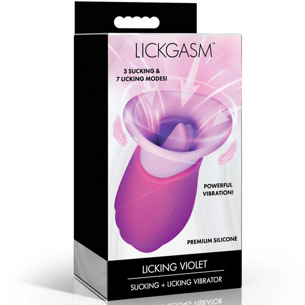 Licking Violet Sucking + Licking Rechargeable Vibrator