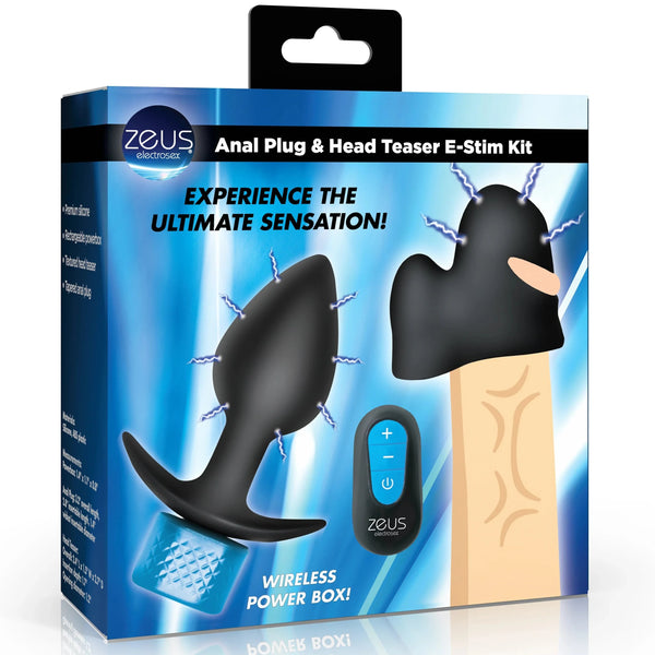 Anal Plug & Head Teaser E-Stim Kit