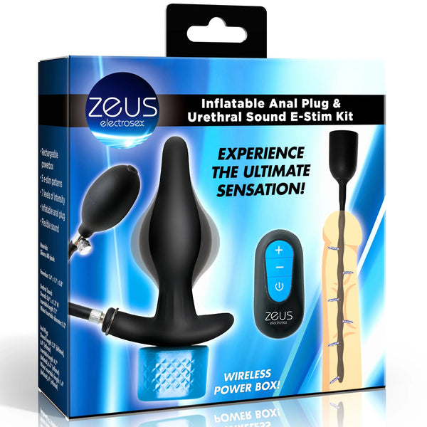 Inflatable Anal Plug & Urethral Sound E-Stim Kit