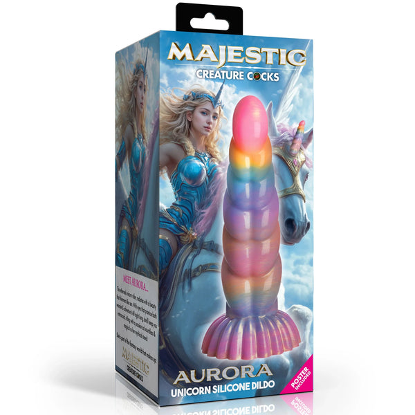 Majestic Collection Aurora Unicorn Silicone Dildo