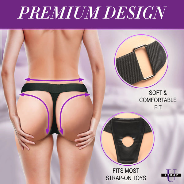 Thrusting & Vibrating Strap-On with Harness & Remote