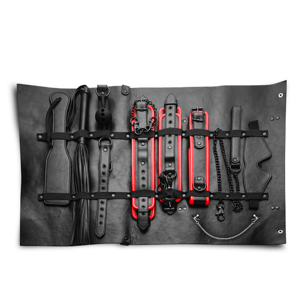 Scarlet Seduction Leather Bondage Travel Set