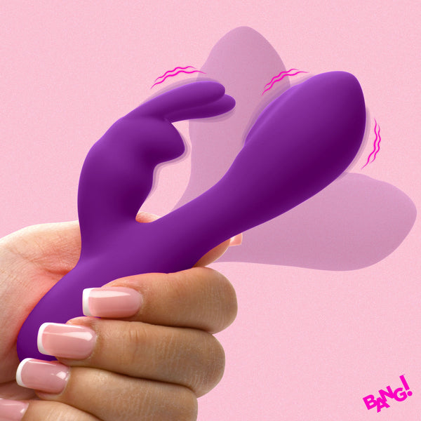 Flexible Vibrating Silicone Rechargeable Mini Rabbit - Purple