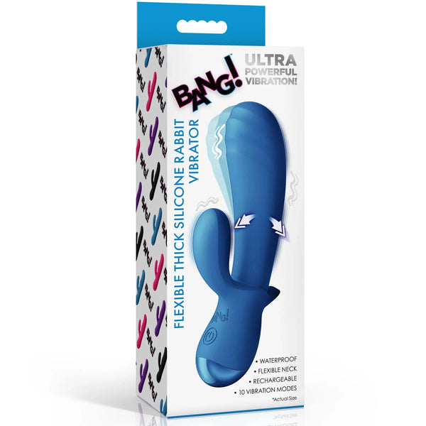 Flexible Thick Rechargeable Silicone Rabbit Vibrator