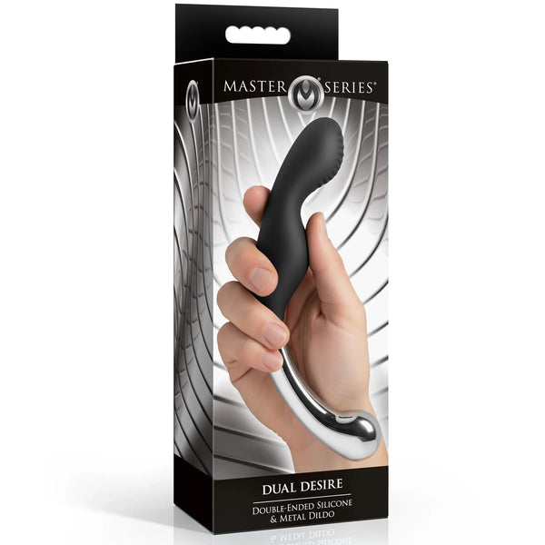 Dual Desire Dual-Ended Silicone & Metal Dildo