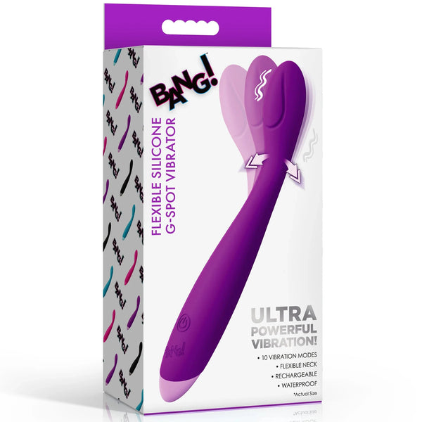 Flexible Silicone G-Spot Vibrator - Purple