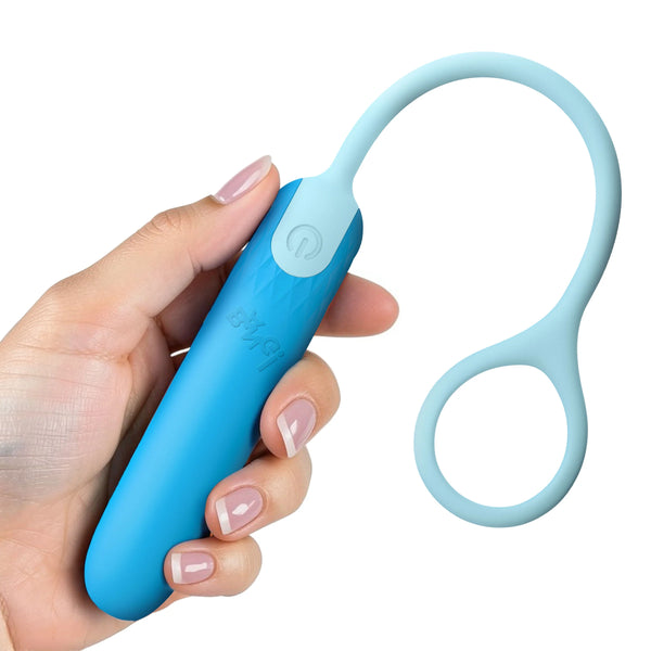 Rechargeable Silicone Bullet with Cord - Blue