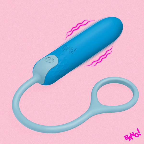 Rechargeable Silicone Bullet with Cord - Blue