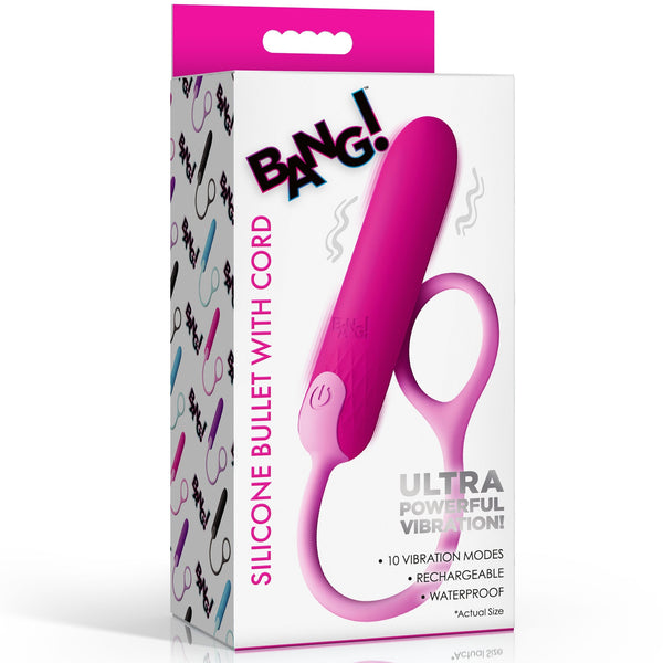 Rechargeable Silicone Bullet with Cord - Pink