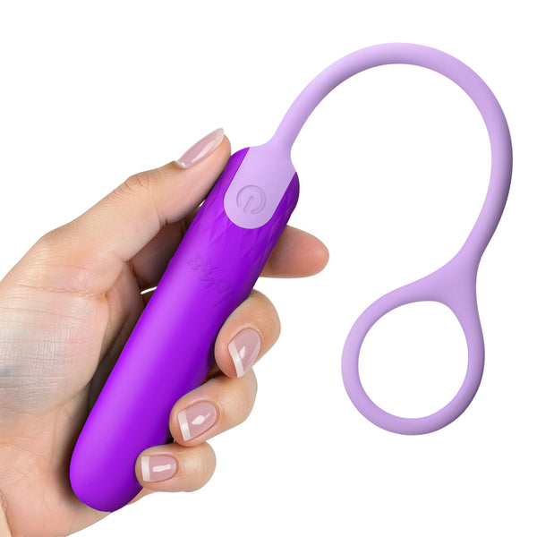 Rechargeable Silicone Bullet with Cord - Purple