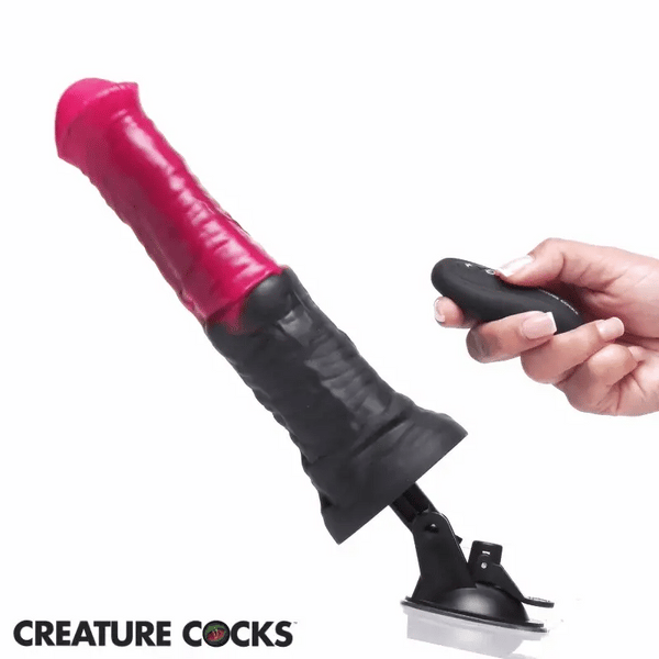 Thrusting Gallop Thrusting & Vibrating Silicone Dildo