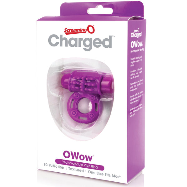 Charged OWow Rechargeable Cock Ring - Purple