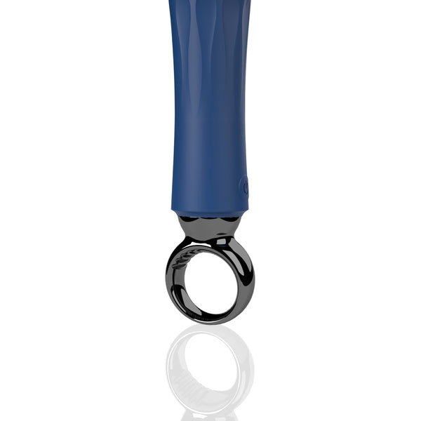 PrimO Wand Rechargeable Silicone Vibrator - Blueberry