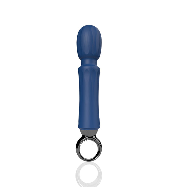 PrimO Wand Rechargeable Silicone Vibrator - Blueberry
