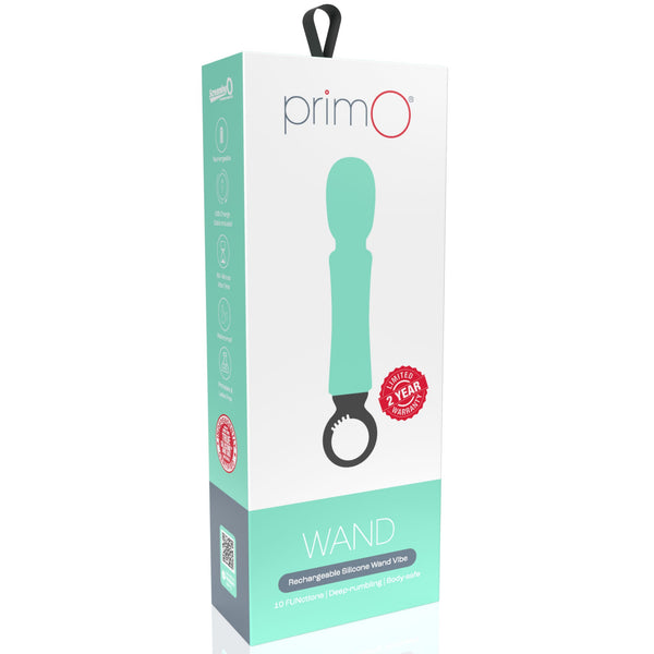 PrimO Wand Rechargeable Silicone Vibrator - Kiwi