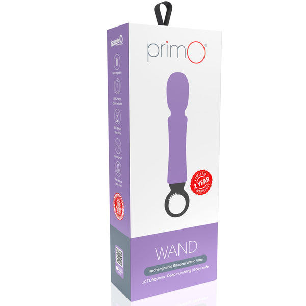 PrimO Wand Rechargeable Silicone Vibrator - Lilac