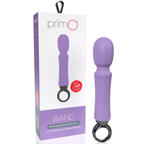PrimO Wand Rechargeable Silicone Vibrator - Lilac