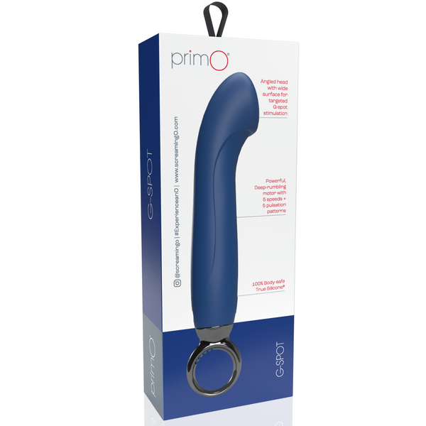 PrimO G-Spot Rechargeable Silicone Vibrator - Blueberry