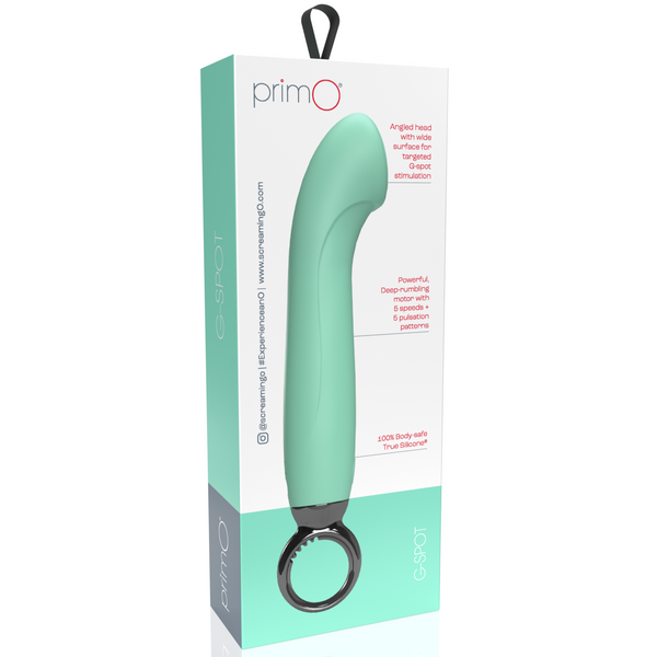 PrimO G-Spot Rechargeable Silicone Vibrator - Kiwi
