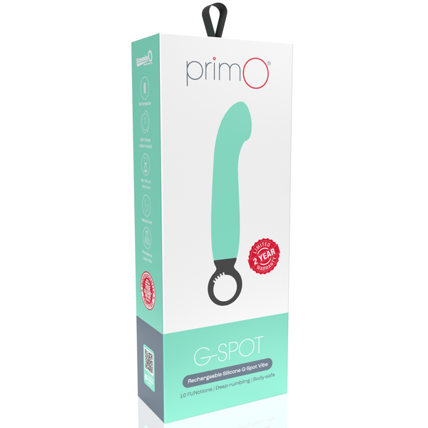 PrimO G-Spot Rechargeable Silicone Vibrator - Kiwi