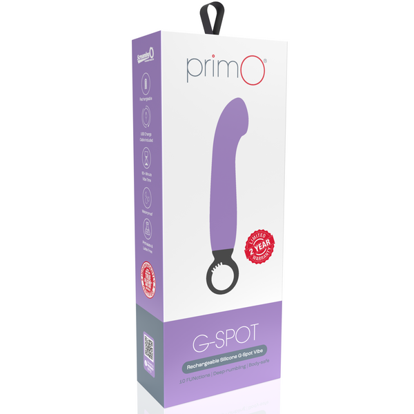 PrimO G-Spot Rechargeable Silicone Vibrator - Lilac