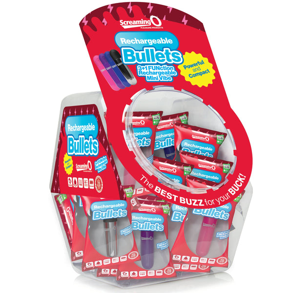 Assorted Rechargeable Bullet - 24 Count