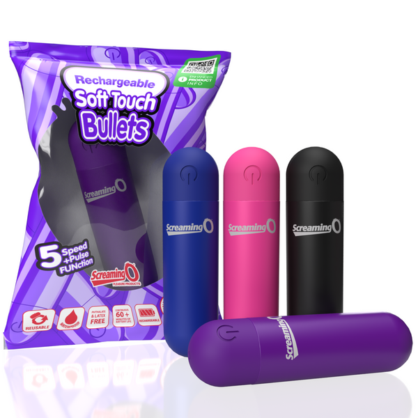 Soft Touch Assorted Rechargeable Bullet - 24 Count
