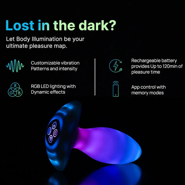 Illumination The Plug Anal Vibrator with App Control