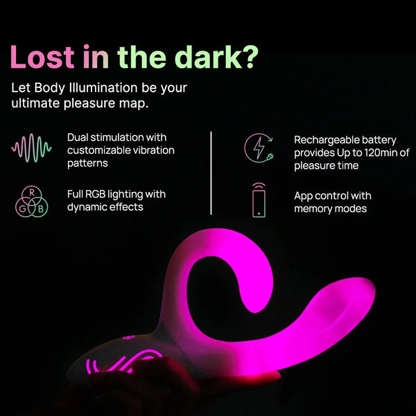 Illumination The Rabbit Vibrator with App Control