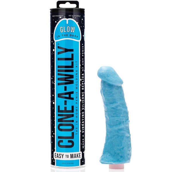 DIY Homemade Vibrating Glow-In-The Dark Dildo Clone Kit - Blue