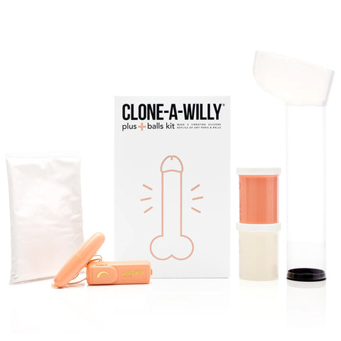 DIY Homemade Vibrating Penis + Balls Clone Kit - Light Tone