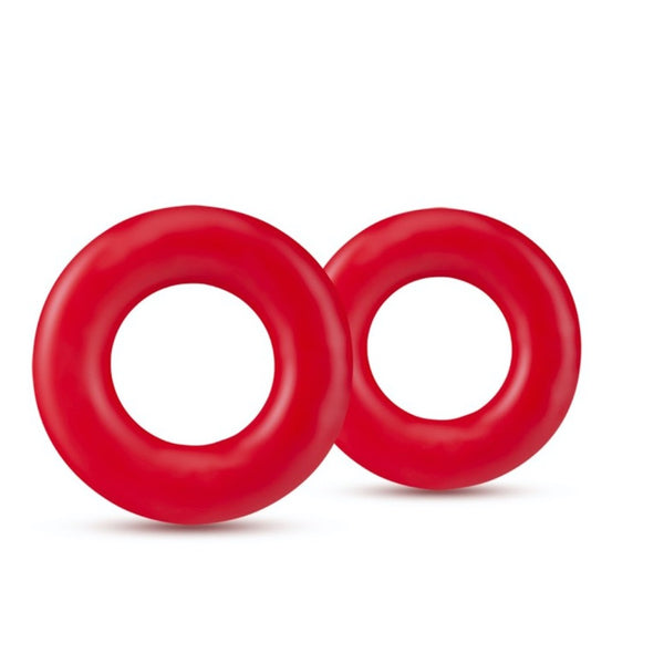 Blush Novelties Stay Hard Donut Rings - Red - Extreme Toyz Singapore - https://extremetoyz.com.sg - Sex Toys and Lingerie Online Store - Bondage Gear / Vibrators / Electrosex Toys / Wireless Remote Control Vibes / Sexy Lingerie and Role Play / BDSM / Dungeon Furnitures / Dildos and Strap Ons &nbsp;/ Anal and Prostate Massagers / Anal Douche and Cleaning Aide / Delay Sprays and Gels / Lubricants and more...