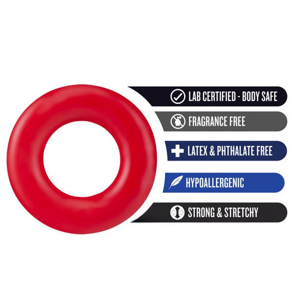 Blush Novelties Stay Hard Donut Rings - Red - Extreme Toyz Singapore - https://extremetoyz.com.sg - Sex Toys and Lingerie Online Store - Bondage Gear / Vibrators / Electrosex Toys / Wireless Remote Control Vibes / Sexy Lingerie and Role Play / BDSM / Dungeon Furnitures / Dildos and Strap Ons &nbsp;/ Anal and Prostate Massagers / Anal Douche and Cleaning Aide / Delay Sprays and Gels / Lubricants and more...