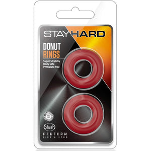 Stay Hard Donut Rings - Red