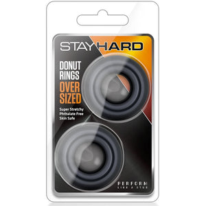 Stay Hard Donut Rings Oversized - Black