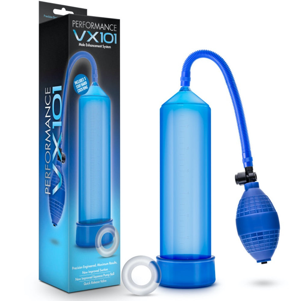 Blush Novelties Performance VX101 Male Enhancement Pump - Blue - Extreme Toyz Singapore - https://extremetoyz.com.sg - Sex Toys and Lingerie Online Store - Bondage Gear / Vibrators / Electrosex Toys / Wireless Remote Control Vibes / Sexy Lingerie and Role Play / BDSM / Dungeon Furnitures / Dildos and Strap Ons &nbsp;/ Anal and Prostate Massagers / Anal Douche and Cleaning Aide / Delay Sprays and Gels / Lubricants and more...