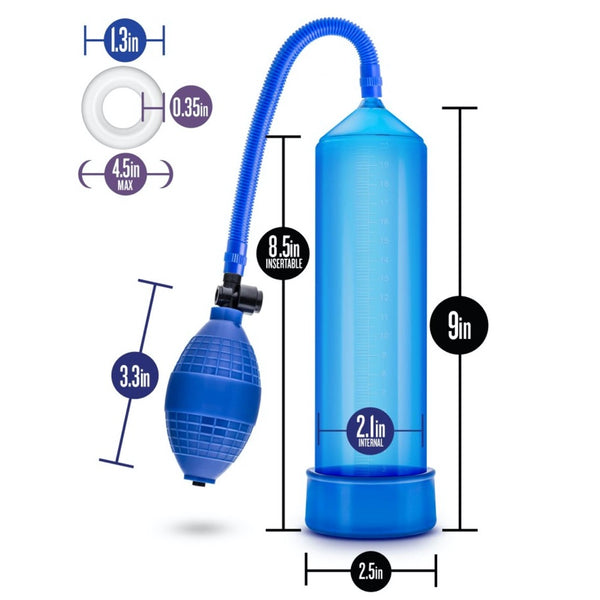 Blush Novelties Performance VX101 Male Enhancement Pump - Blue - Extreme Toyz Singapore - https://extremetoyz.com.sg - Sex Toys and Lingerie Online Store - Bondage Gear / Vibrators / Electrosex Toys / Wireless Remote Control Vibes / Sexy Lingerie and Role Play / BDSM / Dungeon Furnitures / Dildos and Strap Ons &nbsp;/ Anal and Prostate Massagers / Anal Douche and Cleaning Aide / Delay Sprays and Gels / Lubricants and more...