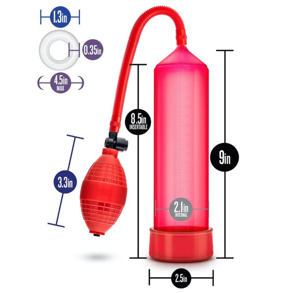 Blush Novelties Performance VX101 Male Enhancement Pump - Red - Extreme Toyz Singapore - https://extremetoyz.com.sg - Sex Toys and Lingerie Online Store - Bondage Gear / Vibrators / Electrosex Toys / Wireless Remote Control Vibes / Sexy Lingerie and Role Play / BDSM / Dungeon Furnitures / Dildos and Strap Ons &nbsp;/ Anal and Prostate Massagers / Anal Douche and Cleaning Aide / Delay Sprays and Gels / Lubricants and more...