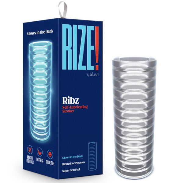 Blush Novelties Rize Ribz Glow in the Dark Self-Lubricating Stroker - Extreme Toyz Singapore - https://extremetoyz.com.sg - Sex Toys and Lingerie Online Store - Bondage Gear / Vibrators / Electrosex Toys / Wireless Remote Control Vibes / Sexy Lingerie and Role Play / BDSM / Dungeon Furnitures / Dildos and Strap Ons  / Anal and Prostate Massagers / Anal Douche and Cleaning Aide / Delay Sprays and Gels / Lubricants and more...