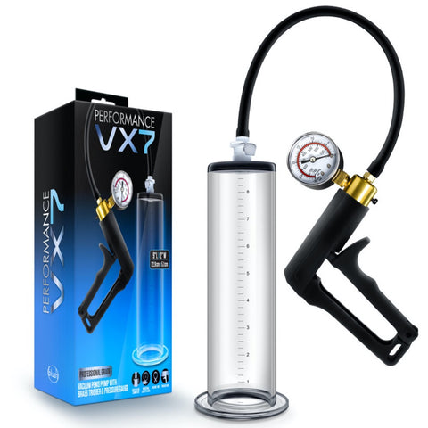 Blush Novelties Performance - VX7 Vacuum Penis Pump With Brass Trigger & Pressure Gauge - Extreme Toyz Singapore - https://extremetoyz.com.sg - Sex Toys and Lingerie Online Store - Bondage Gear / Vibrators / Electrosex Toys / Wireless Remote Control Vibes / Sexy Lingerie and Role Play / BDSM / Dungeon Furnitures / Dildos and Strap Ons &nbsp;/ Anal and Prostate Massagers / Anal Douche and Cleaning Aide / Delay Sprays and Gels / Lubricants and more...
