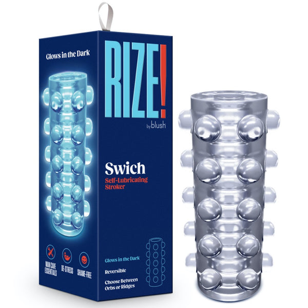 Blush Novelties Rize Swich Glow in the Dark Self-Lubricating Stroker - Extreme Toyz Singapore - https://extremetoyz.com.sg - Sex Toys and Lingerie Online Store - Bondage Gear / Vibrators / Electrosex Toys / Wireless Remote Control Vibes / Sexy Lingerie and Role Play / BDSM / Dungeon Furnitures / Dildos and Strap Ons  / Anal and Prostate Massagers / Anal Douche and Cleaning Aide / Delay Sprays and Gels / Lubricants and more...