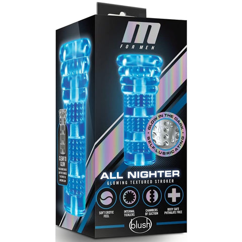 M for Men Soft & Wet All Nighter Self-Lubricating Glow in the Dark Stroker