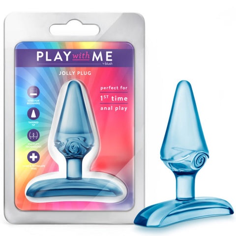 Blush Novelties Play With Me Jolly Plug - Blue - Extreme Toyz Singapore - https://extremetoyz.com.sg - Sex Toys and Lingerie Online Store - Bondage Gear / Vibrators / Electrosex Toys / Wireless Remote Control Vibes / Sexy Lingerie and Role Play / BDSM / Dungeon Furnitures / Dildos and Strap Ons &nbsp;/ Anal and Prostate Massagers / Anal Douche and Cleaning Aide / Delay Sprays and Gels / Lubricants and more...