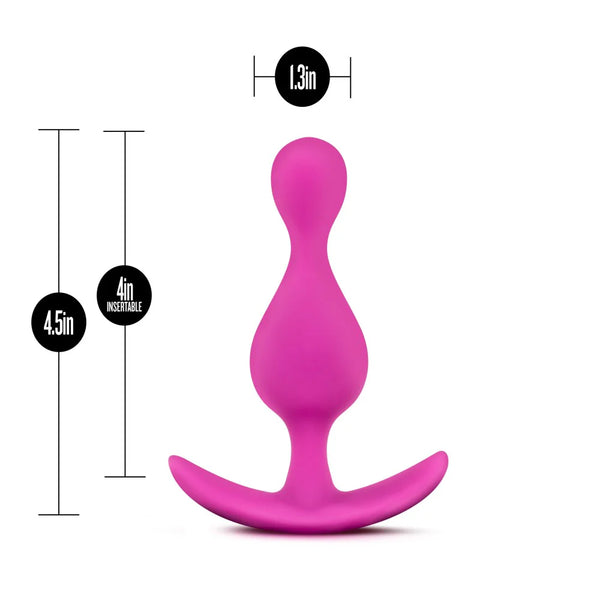 Luxe Explore Platinum-Cured Silicone Anal Plug - Fuchsia