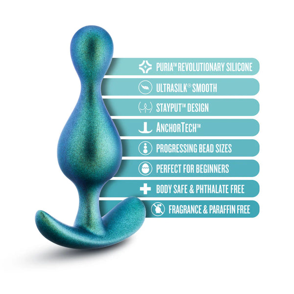 Anal Adventures Matrix The Photon Platinum-Cured Silicone Plug - Neptune Teal