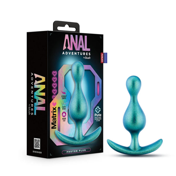 Anal Adventures Matrix The Photon Platinum-Cured Silicone Plug - Neptune Teal