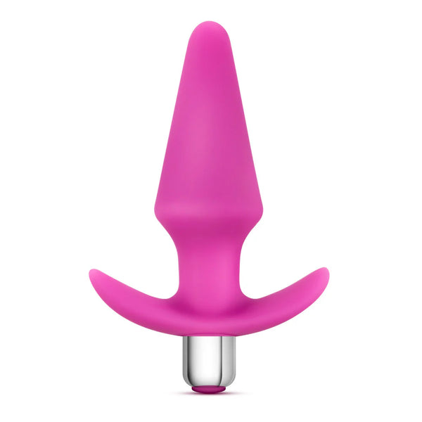 Luxe Discover Vibrating Platinum-Cured Silicone Anal Plug - Pink